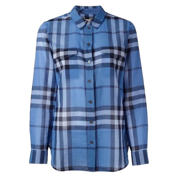 Burberry Tops - BURBERRY Tal Check Button Down Shirt M